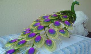 丝网花孔雀制作